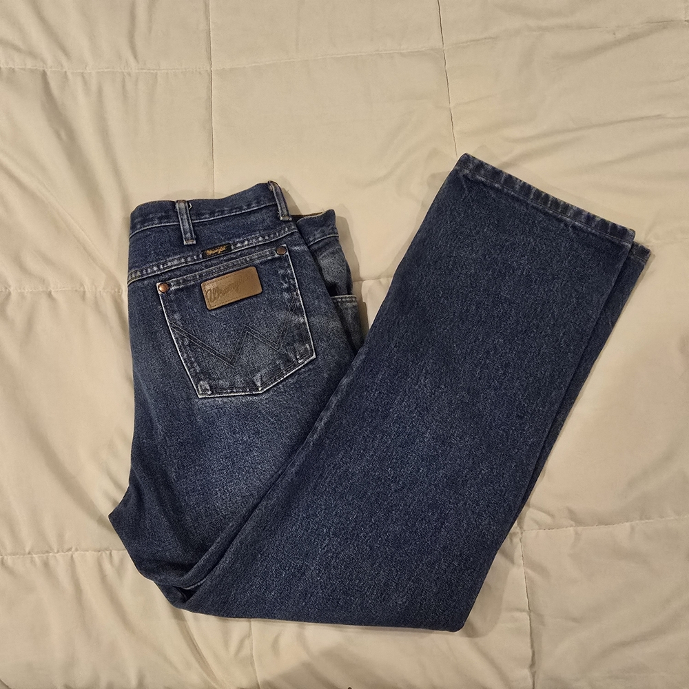 Wrangler Jeans Mens 34x30 Blue Cowboy Cut 936PWD Rodeo Western American Denim